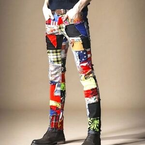 Biepa Jeans 1971 Men's Patchwork Skinny Denim Jeans